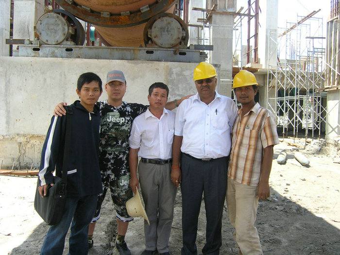 Our manager Hu at the fuel oil furnace project site in Vietnam